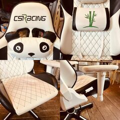 CS RACING ゲーミングチェア（パンダ）の画像