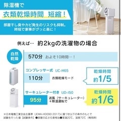 アイリスオーヤマ 除湿機 衣類乾燥 コンプレッサー式 空気清浄機付の画像