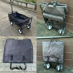 折りたたみ４輪キャリーカート・（ブラック）の画像