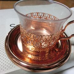 ◍ティーセット、サファイヤ、5セット、おもてなしに●箱入り未使用（箱は傷み有）画像参照、◎綺麗、★お手数をおかけしますプロフィール必読ですの画像