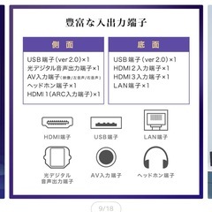 チューナーレステレビ　40インチの画像