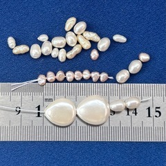 淡水パール　シェルパーツ　まとめ売り　ハンドメイド素材　手芸　作品作りの画像