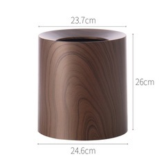 蓋なしゴミ箱　木目調の画像