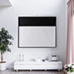 【未使用】プロジェクタースクリーン（80インチ・吊り下げ式・天井・壁掛け・16：9）の画像