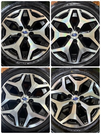 他ご成約！225/60R17?ENKEI×スバル純正アルミ‼️ダンロップウィンターマックスSJ8+?スタッドレス4本セット?SK系フォ