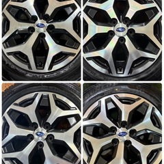 225/60R17🌈ENKEI×スバル純正アルミ‼️ダンロップウィンターマックスSJ8+🌈スタッドレス4本セット🌈SK9 フォレスター等の画像