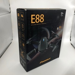 新品【169】E88 HDデュアルカメラ 2.4インチ画面リモコン＋WiFi伝送 折りたたみドローン（ブラック）の画像