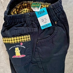 新品タグ付　キッズ120  ボンディング二重仕立て 濃グレー　日本製の画像