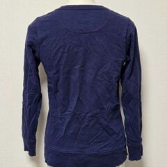 Navy ネイビー長袖ロンT 150cm 小柄女性 キッズ シンプル トップスの画像