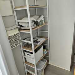 オープンシェルフ 白 5段の画像