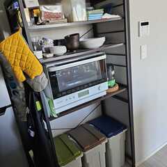 キッチンラック レンジラック 収納 4段の画像