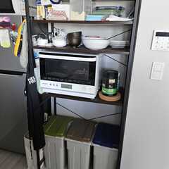 キッチンラック レンジラック 収納 4段の画像