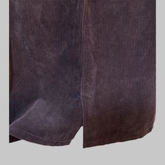 【美品】Honeys コーデュロイ ロング タイトスカート スリット入り ブラウン 茶 Ｌの画像