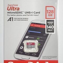 マイクロＳＤカード microSDXC 128GB 140MB/s A1対応◆SanDisk