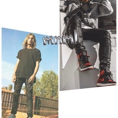 【新品】mnml ミニマル　M11 STRETCH DENIM BLACK 32 レザーの画像