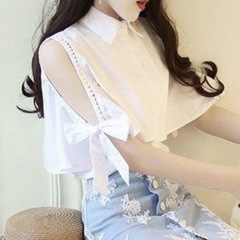 【12/19まで】肩出し オフショルダー オフショル 花柄 お花 フラワー ブラウス ワイシャツ シャツの画像