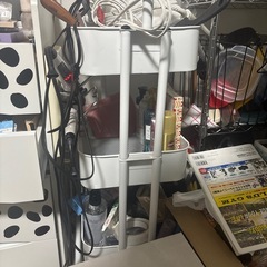 ３段キッチンワゴン　ホワイトの画像