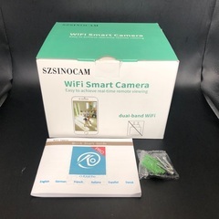 【171】新品1台 2.4GHz デュアルレンズ 屋外 Wi-Fi 720p高画質スマートカメラ〈IP65防水〉の画像