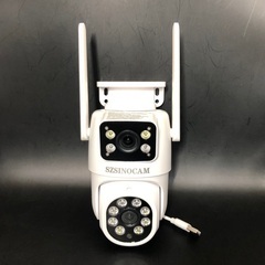 【171】新品1台 2.4GHz デュアルレンズ 屋外 Wi-Fi 720p高画質スマートカメラ〈IP65防水〉の画像