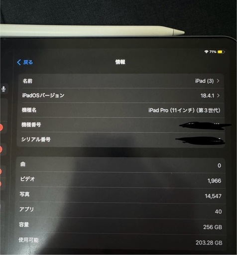 iPad pro 11インチ3世代
