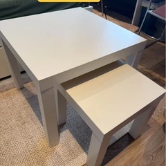 サイドテーブル, ホワイト美品の画像