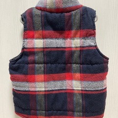 チェック柄 ベスト 110cmの画像