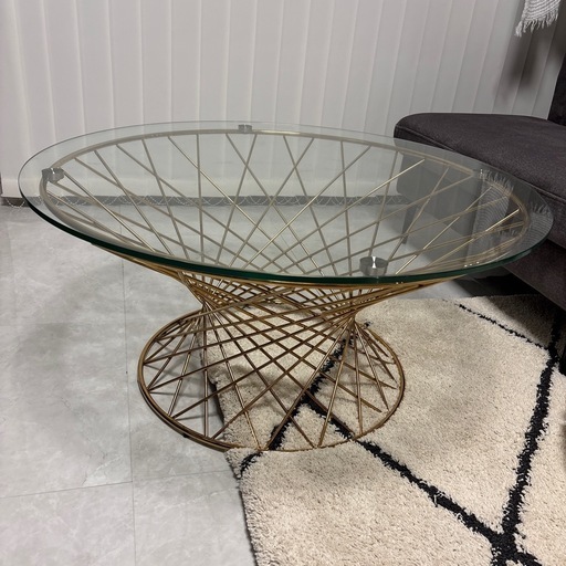 フランフラン　ガラステーブル