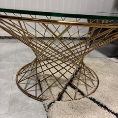 フランフラン　ガラステーブルの画像