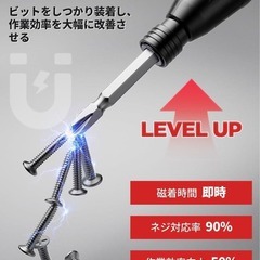 【新品】電動ドライバー 小型軽量 充電式ドライバー 5V 1800mAh 超硬 鋼ビットの画像