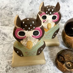 フクロウ置物の画像