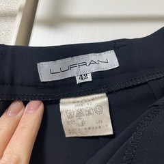 黒　ワイドパンツ　レディース　42号の画像