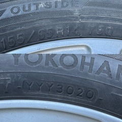 155/65R14 ヨコハマ　アイスガード　スタッドレスタイヤ　軽自動車の画像