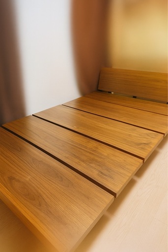 北欧デザイン ZEN ローベッド セミダブルサイズ ロースタイル・木製ベッドフレーム