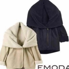EMODA フード付きムートンコートの画像