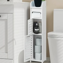 【新品未使用】トイレ収納　棚　トイレットペーパーホルダー　の画像