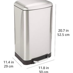 家具　キッチンキャビネット&ステンレスゴミ箱の画像