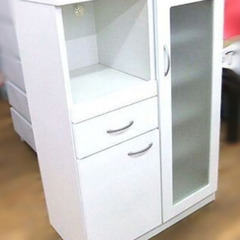 ニトリ レンジボード 幅80×奥40×高115 食器棚 ミドルレンジボード レンジ台 キッチンボード 札幌の画像