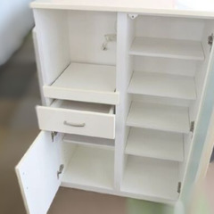 ニトリ レンジボード 幅80×奥40×高115 食器棚 ミドルレンジボード レンジ台 キッチンボード 札幌の画像