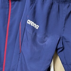 arena アリーナ ジャージ 上下セット ネイビー レッド ホワイトの画像