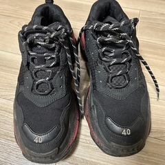 BALENCIAGA Triple S トリプルS スニーカー ブラック 40の画像