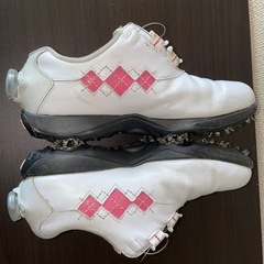 FootJoy ゴルフシューズ ホワイト/ピンクの画像