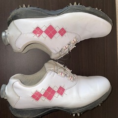FootJoy ゴルフシューズ ホワイト/ピンクの画像
