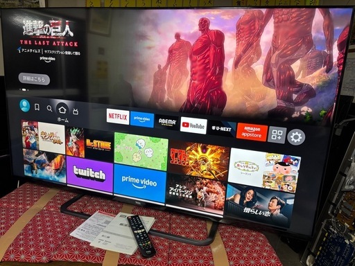 TCL 65V型 4K 液晶テレビ スマートテレビ 65P8S ネット動画アプリ超美品