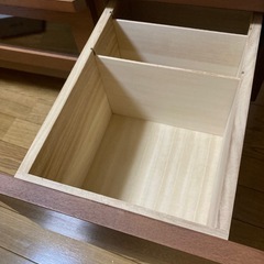 ブラウン木製テレビ台 120cm アクリル窓引き戸付き（テレビボード）の画像