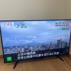 4K　SHARP 4T-C50AH2 2019年製　50V型液晶テレビ　の画像