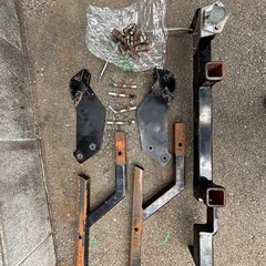 ヒッチメンバー 2本出し 17系エブリイ／OEM車用  現車取り外し 部品欠品なし 電源 テールランプ付の画像