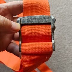 【引取限定】キャリーベルト 一人用 運搬ベルト冷蔵庫 運搬ベルト 家具移動 2本セット 洗濯機 段ボール 荷物 引っ越し 背負い型 (オレンジ)の画像