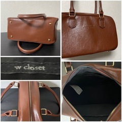 美品★w closet⭐︎ スクエアボストン BAG定価 ¥7500の画像