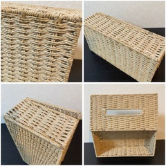 ティシュケース⭐︎カゴデザイン　シンプルの画像