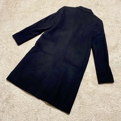 ユニクロ カシミヤブレンド ロングコート M 黒の画像